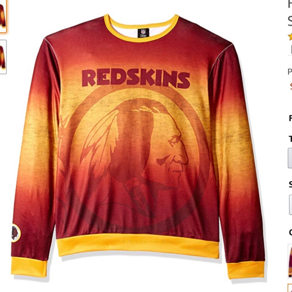 FOCO NFL Mens Ugly Sweater Washington Redskins